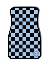 Load image into Gallery viewer, Light Blue Checkered Hoshi Car Mat (Pre-Order)