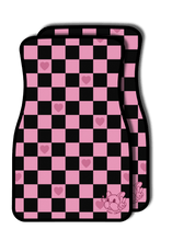 Load image into Gallery viewer, Pink Checkered Hoshi Car Mat (Pre-Order)