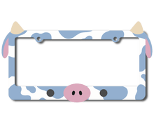 Load image into Gallery viewer, Blue Cow Friend License Frame