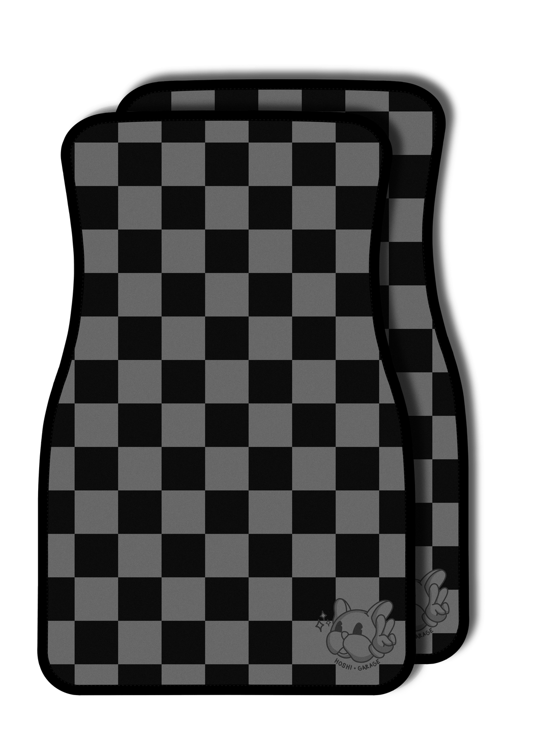 Gray Checkered Hoshi Car Mat