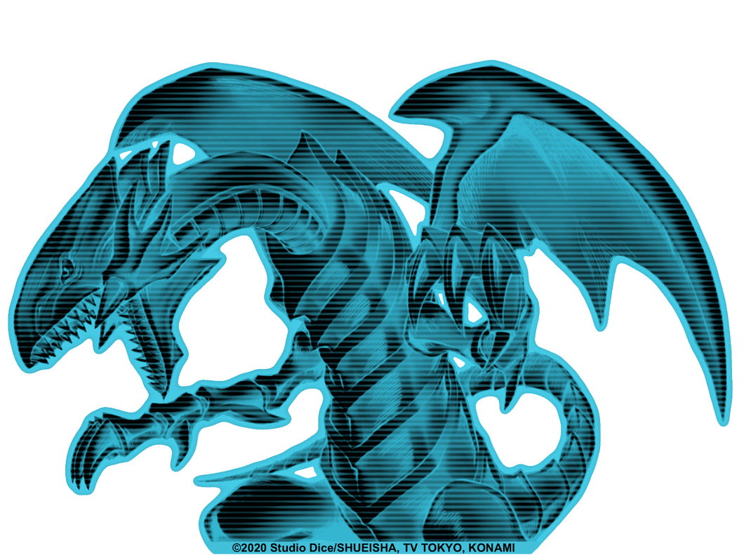 Yu-Gi-Oh! Blue-Eyes White Dragon Neon Vinyl Decal