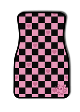 Load image into Gallery viewer, Pink Checkered Hoshi Car Mat
