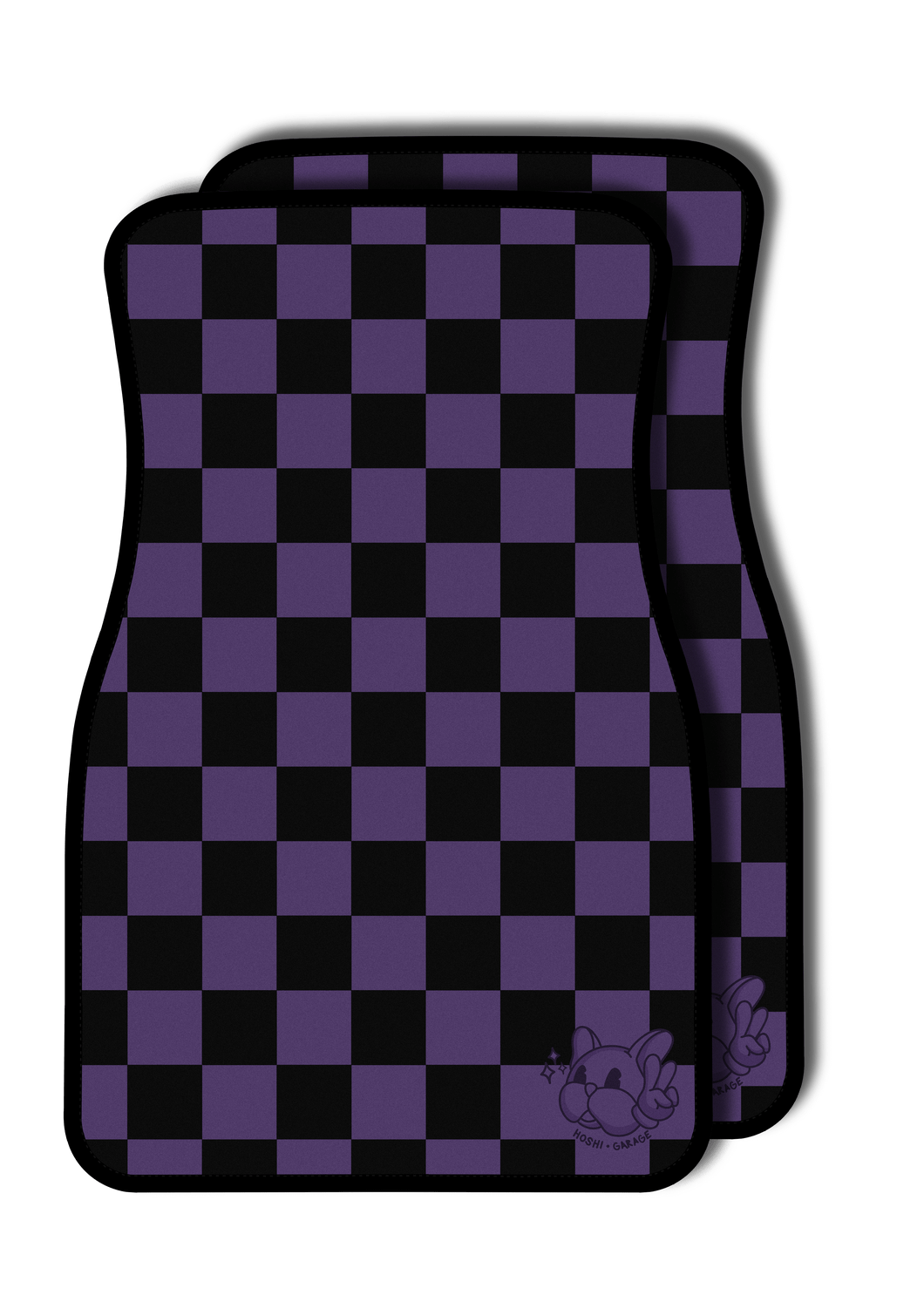 Purple Checkered Hoshi Car Mat