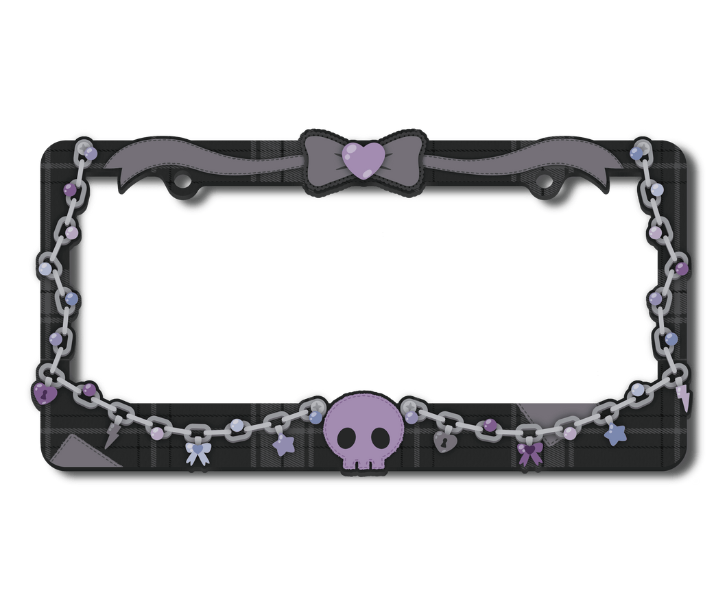 Skull (Purple) License Frame