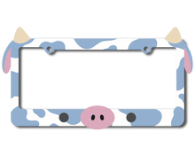 Load image into Gallery viewer, Blue Cow Friend License Frame
