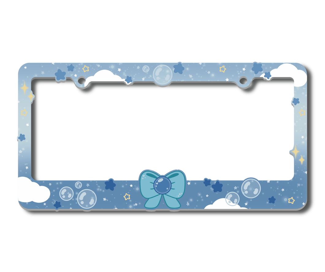 Blue “Dreamy Water Power” License Frame